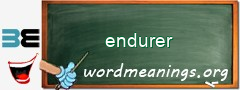 WordMeaning blackboard for endurer